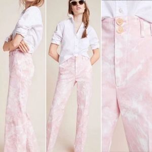 NWT Anthropolgie Jamie Pink Tie Dye Pants Size 14